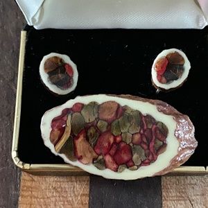 Vintage Collector Brooch & Earrings